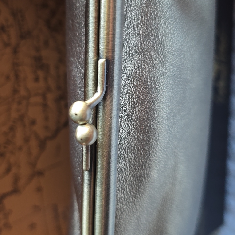 Patricia Nash Metallic Gold Leather Wristlet Clutch - Picture 7 of 15